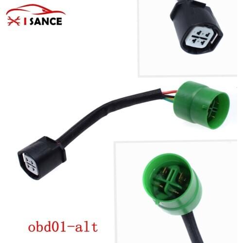 ISANCE NEW ALTERNATOR ADAPTER harness OBD0 and OBD1 TO OBD2 For HONDA CIVIC 1998-1995 obd01-alt