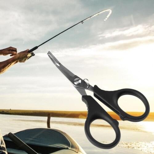 ABS Fishing Line Scissor Cutter Non-Slip Handle Serrated Heavy Duty Fishing Plier Scissor Fishing Tackle Fishing Accessories