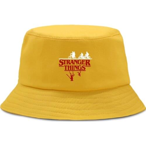 Hip Hop Stranger Things Bucket Hat Outdoor Summer Foldable Fishing Fishermans Hats Mens Sunscreen Beach Cap Unisex Panama Caps