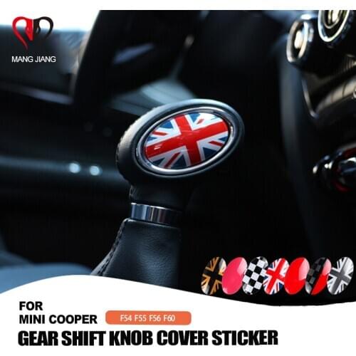 Automatic Transmission Gear Shift Knob Trim Cover Sticker decal For mini cooper F55 F54 F60 Clubman Countryman Car Accessories