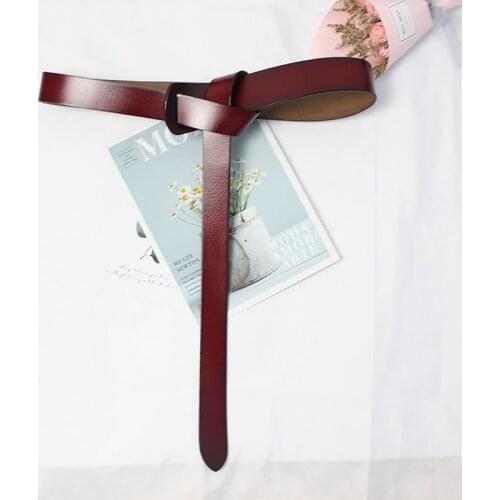 Wide belt womens leather knotting decorative suit with dress waist sweater waist binding