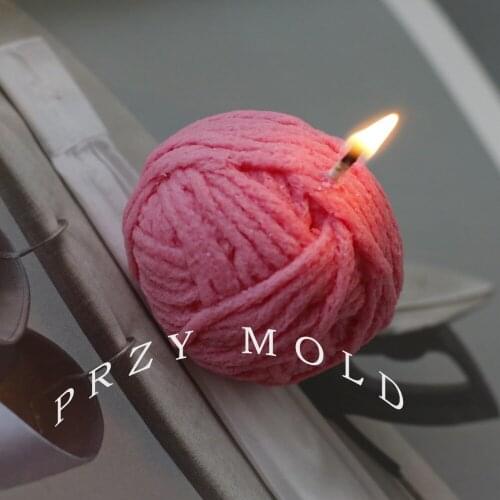 Silicone Molds Wool Ball Candle Mold Small Mold Handmade Mold Silica Gel for Cake Decoration Moulds Silicone Rubber PRZY