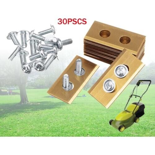 30pcs 18x36mm Titanium Coated Robot Lawn Mower Replacement Blades