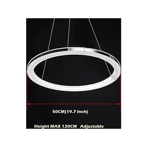 JCZ LED Pendant Lights Round Acrylic Ceiling Lamp with Single Ring D50CM 50*50*2.5CM Ac110-240 v free shipping