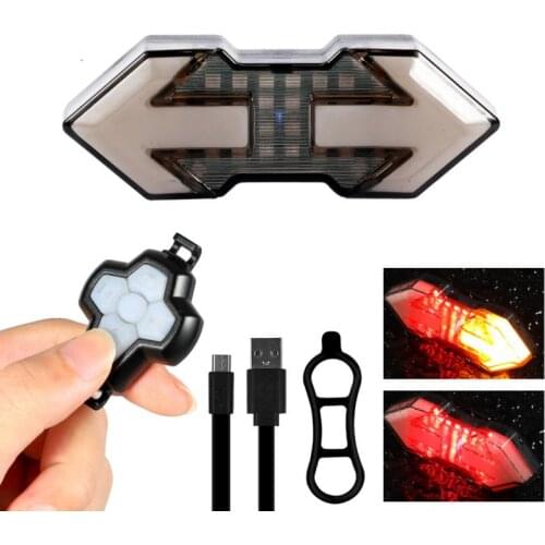 WEST BIKING Remote Control Taillight Bicycle Turn Signal Night Riding Warning Light USB Charging Riding Equipment Dropping Hot