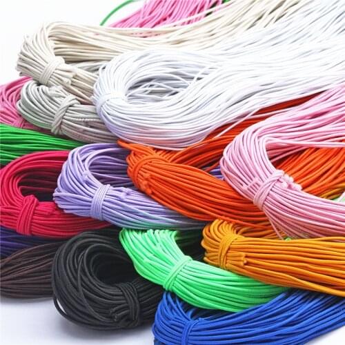 10yards 1mm Colorful High-Elastic Round Elastic Band Round Elastic Rope Rubber Band Elastic Line DIY Sewing Jewelry Accessories