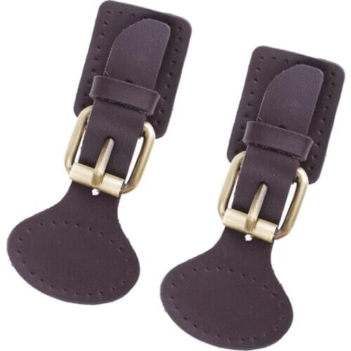 2 Sets Sew on Leather Magnetic Snap Buckle Replacement Bag Fastener Making DIY Brown