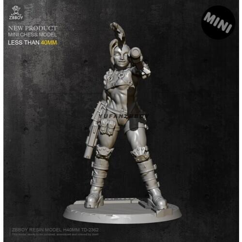 40mm Resin model kits Female figure self-assembled TD-2362