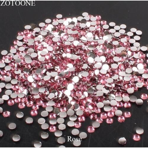 Resin Flat Back Crystal Rose Rhinestone Applique Non Hotfix Nails DIY Phone Stones and Crystals for Clothes Nail Art Decorations