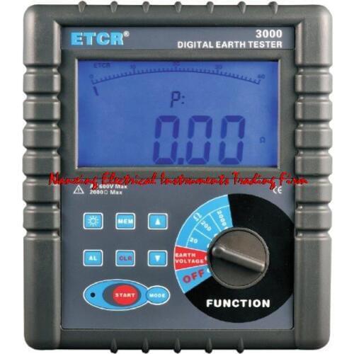 Fast arrival ETCR3000 Digital Earth Resistance Tester Ground Earth Resistance Tester /meter 2000 OHMS,600V