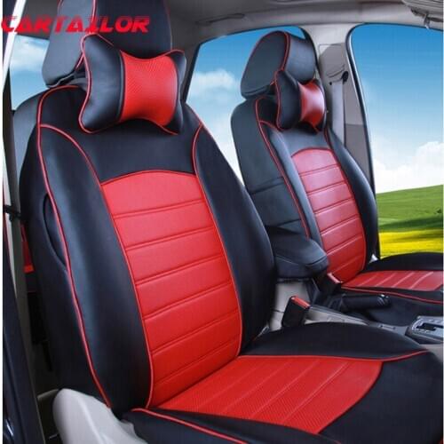CARTAILOR Car Seat Cover for BMW X1 Accessories for Cars Seats PVC Leather Seat Covers & Supports Set Black Car Seat Protection