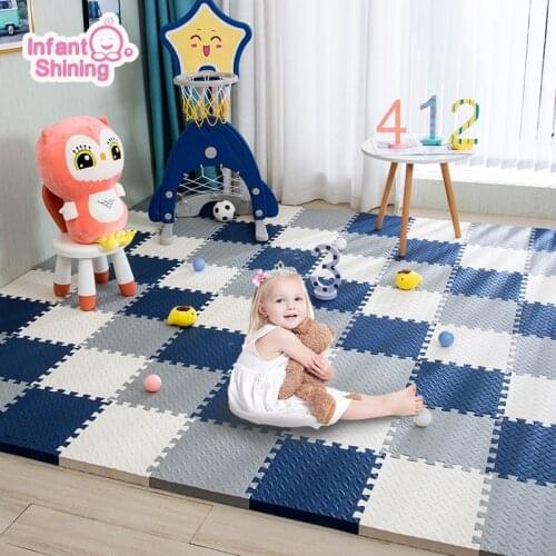 Infant Shining 30x30x1cm Baby Play Mat 16PCS Foam Play Puzzle Mats Kids Carpet EVA Baby Rugs Soft Infants Crawling Mat Baby Mat