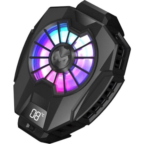 DL05 Mobile Phone Gaming Fan Cooler Heatsink LED Digital Display Portable USB Type-C Gamepad Cooling System Radiator Heat Sink