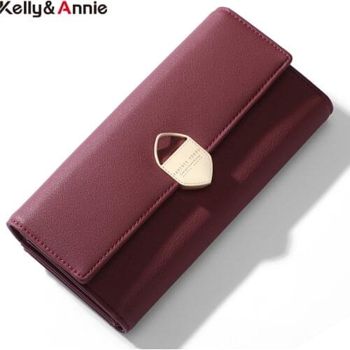 Double Side Long Wallet Women Many Departments Leather Female Wallets Ladies Clutch Purse Card Holder Cell Phone Pocket Carteras