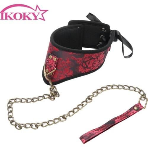 IKOKY Adult Sex Toys Fetish Sex Slave Neck Sleeve Bondage games SM Bundling Flirting Pleasure Sex Toys for Couples