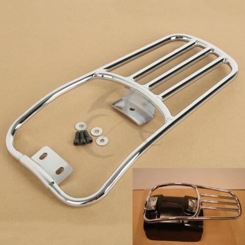 Chrome Black Fender Luggage Mounting Rack For Harley Softail Deluxe 2006-2017 2018 07 08 09