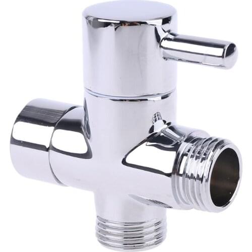 Chrome Brass G1/2\" T-adapter 3 Ways Valve Shower Diverter Water Separator Toilet 50JC