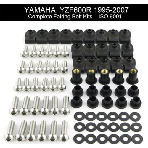 Motorcycle Stainless Steel Fairing Bolts Kits Fit For Yamaha YZF600R 1997 1998 1999 2000 2001 2002 2003 2004 2005 2006 2007