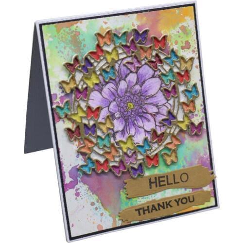 Small butterfly circle Metal Cutting Dies DIY scrapbooking Craft Die cut Cards making Decoration stitch new cuts stamps and dies