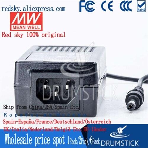 Nice MEAN WELL 2Pack GST18A12-P1J 12V 1.5A meanwell GST18A 18W AC-DC Industrial Adaptor 3 plug energy-saving Replace GS