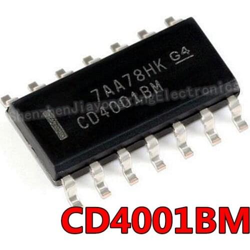 10PCS CD4001BM SOP-14 CD4001B CD4001 4001 SOP14 SMD New and Original IC Chipset