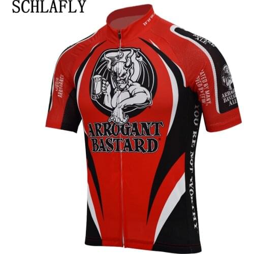 Arrogant bastard beer cycling jersey red summer short sleeve tour bike wear old jersey road jersey cycling clothing schlafly