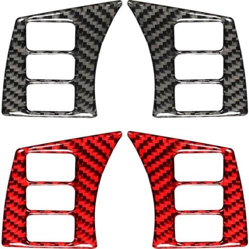 For Nissan 350Z 2006-2009 Carbon Fiber Steering Wheel Button Panel Cover Sticker