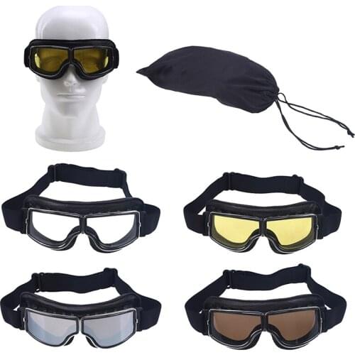 POSSBAY for Harley Style Pilot Motorcycle oculos Motocross Goggles Ski Skate Glasses Cafe Racer Helmet Glasses Eyewears