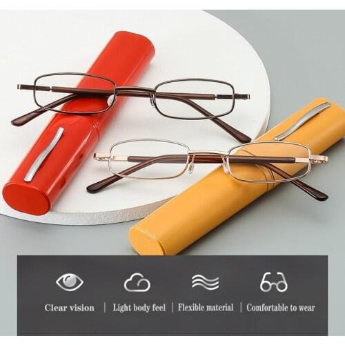 Unisex Reading Glasses Portable Reading Glasses Metal Spring Hinge Glasses Vision Care +1.00~+4.00