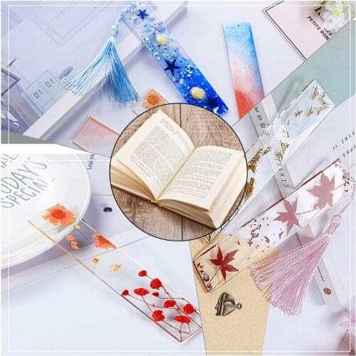 Rectangle Silicone Bookmark Mold DIY Bookmark Mould Making Epoxy Resin Jewelry DIY Craft Silicone Transparent Mold