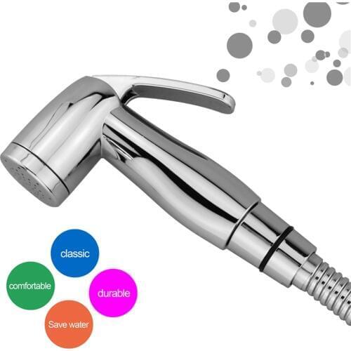 Handheld Chrome Toilet Shattaf Single Way Bathroom Bidet Faucet Sparyer Shower Head Kitchen Pull Out Replacement Spray Nozzle