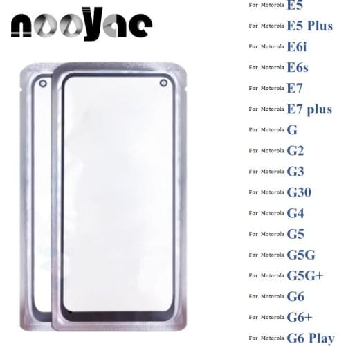 Digitizer LCD Sensor Glass For Motorola Moto E5 E6i E6s E7 E7 plus G2 G3 G30 G4 G5 Touch Screen Glass lens + With OCA 5pcs/lot
