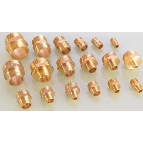 Copper Equal Reduce Connects Pipe Fittings Diameter Double Female Thread 1/8 1/4 3/8 1/2 3/4 1" Inch 9.5 12.7 16.5 20 25 32 mm