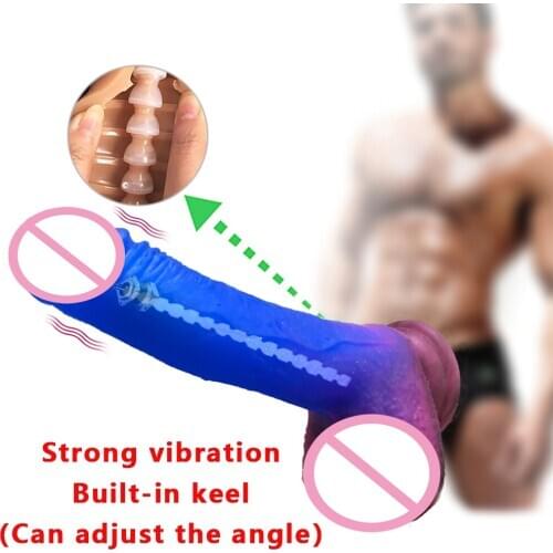 New Built-in Keel Strapon Dildo Vibrator Realistic Penis Females Masturbation Silicone Dildos For Lesbian Big Dick Anal Sex Toys