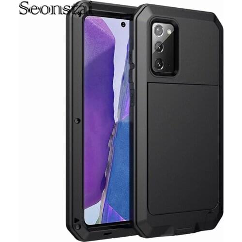 Tempered glass for Samsung Note20 S20 S10 S10Plus S9 S9Plus S20 S20PLUS Full Protective Luxury Doom Armor Metal Shockproof Case
