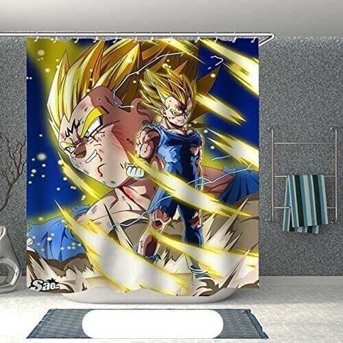 Popular Anime 3D Print Shower Curtain Polyester Fabric Bathroom Curtain Waterproof Hook Bath Curtain