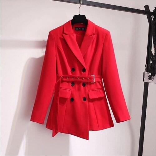 Hot Suit Western Style Business Suit Womens Graceful and Fashionable Business Wear Suit Double Breasted Wide suit women
