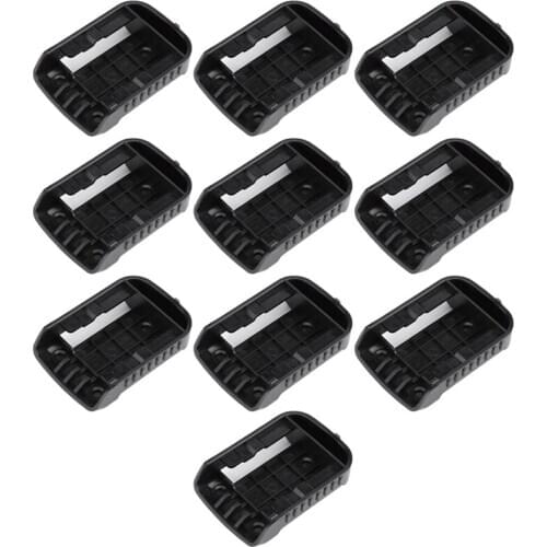 10 Black Battery Holders for De Walt XR 18V-60V Storage Rack Rack Bracket Slot Hanger for Shop Shelves