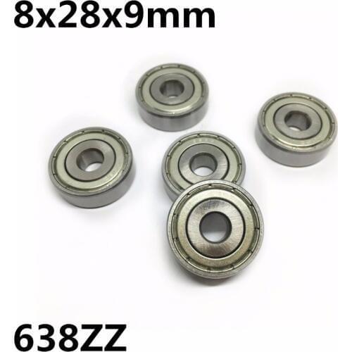 10Pcs 638ZZ 638-2Z 8x28x9 mm Deep groove ball bearing Miniature bearing High qualit 638Z
