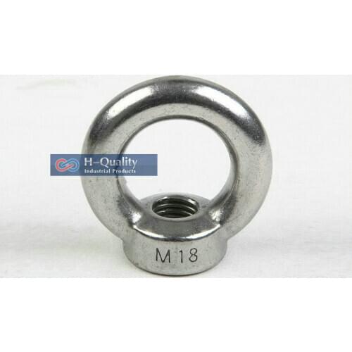 10PC/LOT Rigging Hardware M10 DIN582 Metric Thread Stainless Steel 304 Lifting Eye Nut