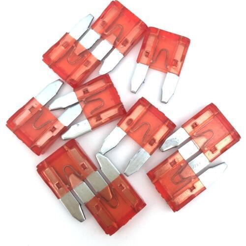10Pcs Mixed Mini Blade Fuse 5A 10A 15A 20A 25A 30A AMP Assortment Standard Fuse Auto Car Truck Fuse Set