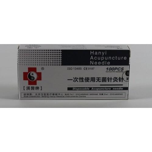 100pcs independent packing hanyi disposable acupuncture needles 10 boxes 0.17/0.18/0.20/0.25/0.30/0.35mm