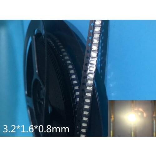 200pcs 1206 (3216) SMT Warm White SMD Surface Mount LED Chip LED Light Emitting Diode Lamp SMD Ultra Bright Electronic Component