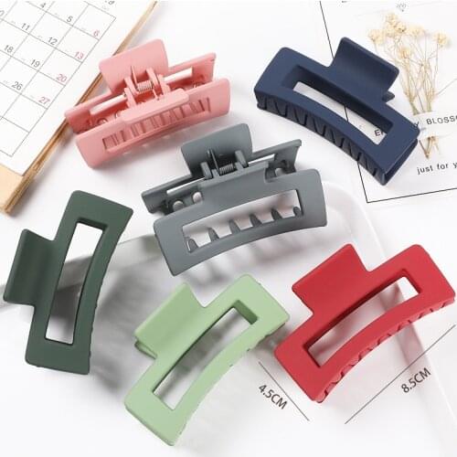 2021 New Claw Clip for Women Tough Colorful Plastic Hair Claw Large Size Hair Clamps Claw Clip Crab Hair Accessories Gift