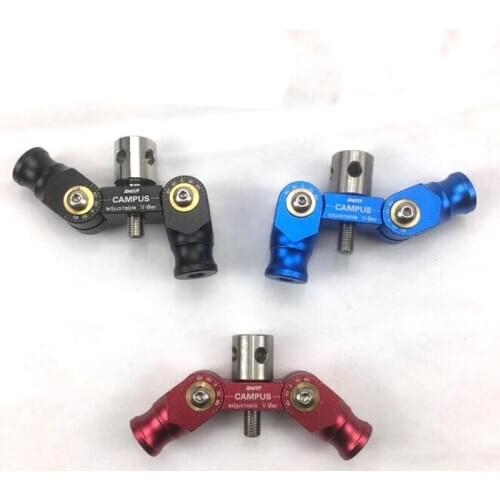 3 Colors Connecting Seat Double V Bar Adjustable Compound Recurve Bow Stabilizer Sliencer Balancer Rod Bar