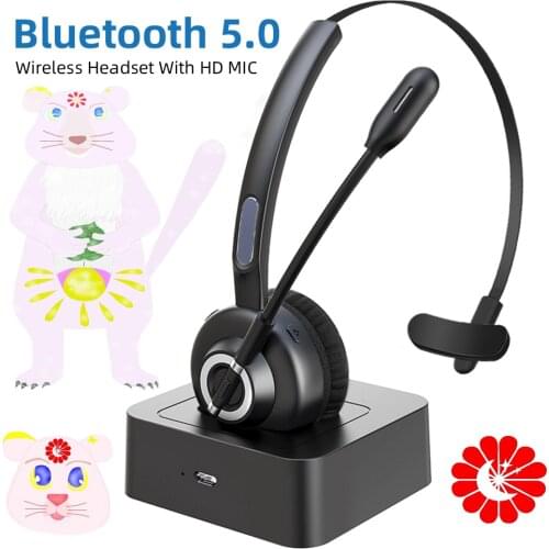 Wireless Bluetooth Telephone Operator Earphone Call Center VOIP Headset For Business Office Driving CustomeCr Service Headset