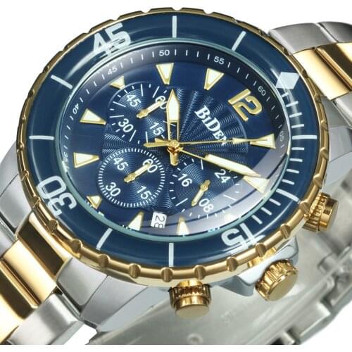 BIDEN Military Watch Men Luxury Watches Mens 2020 Top Brand Wristwatch Quartz Steel Strap Multifunction Clock New часы мужские