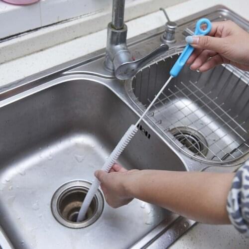 71cm Sink Sewer Cleaning Brush Kitchen Bendable Pipe Dredging Tools Unblocker Drain Clog Tube Hair Cleaner Bathroom Accessories