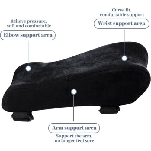 Y1UU Memory Cotton Armrest Pad Chair Ergonomic Cushions Pressure Relief Elbow Pillow Arm Mat for Office Gaming Wheelchair