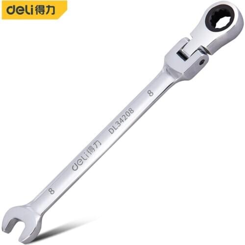 Deli Adjustable Head Ratchet Wrench Multi Size Snap Ring Hand Wire stripper Nippers Multipurpose kits electric tools
